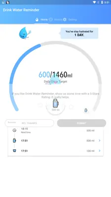Drink Water Reminder android App screenshot 0