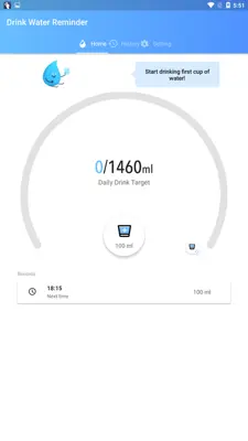 Drink Water Reminder android App screenshot 1